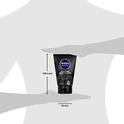 Image of Nivea Men Face Wash, Deep Impact Intense Clean, 100g & Deodorant Roll On, Protect & Care, 50ml