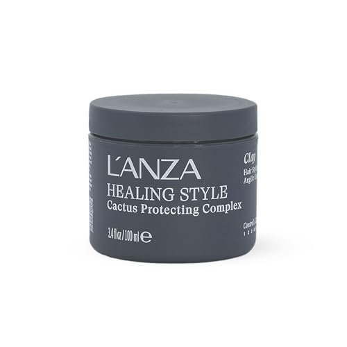 L’ANZA Healing Style Clay, with Hold Effect - Nourishes and Refreshes the Hair While Styling, With Keratin Cactus Complex for a Shiny Weight-Free Look (3.4 Fl Oz)