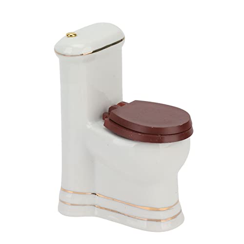 KENANLAN 5 Pieces Dollhouse Furniture Bathroom Set,1:12 Miniature Dollhouse Furniture Toys,Bathroom Accessories - Image 2