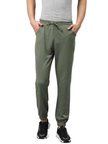 Image of Hubberholme Men's Slim Fit Cotton Track Pants - Trackpant with Drawstring Elastic Waistband, Lower for Jogging, Gym, Sports & Dailywear