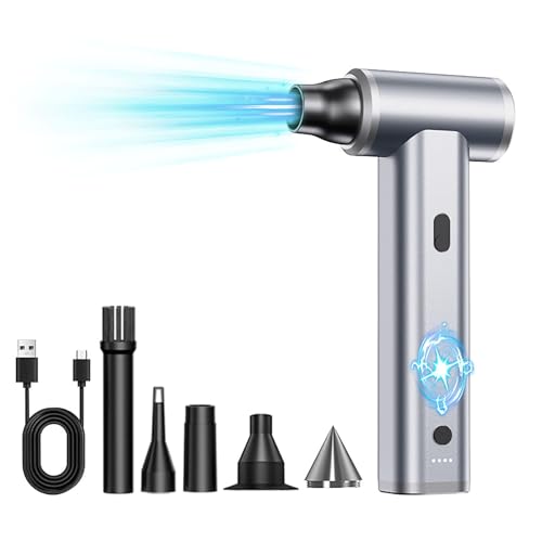Electric Air Duster,125000 RPM Rechargeable Brushless Motor Handh...