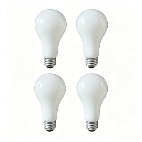 MOAKRIN 3-Way Incandescent Light Bulbs Three Way Bulb 50/100/150 Watt Equivalent Soft White 2700K A21 Three Way Light Bulbs E26 Medium Base (4PACK)