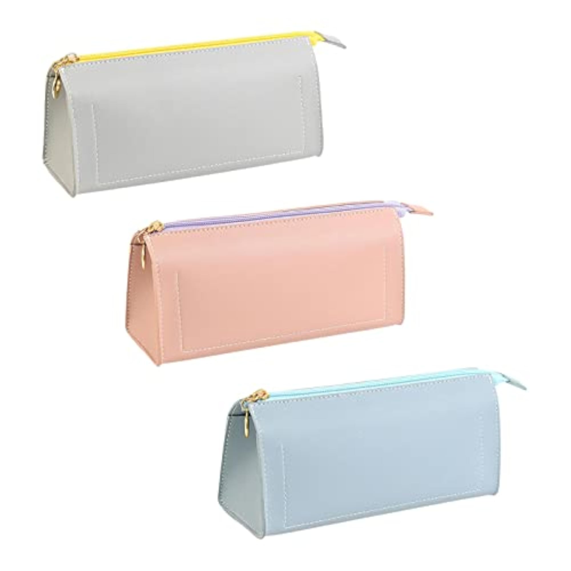 Portable PU Leather Pencil Pouch for Office and Home