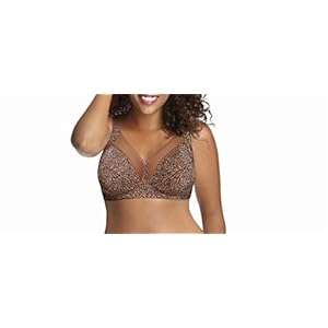 JUST MY SIZE Lace Bra with Foam Wire, Shaping Bra with Convertible Straps, 46DD