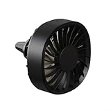 Mini ventilador USB para coche con luces LED coloridas y múltiples ajustes de velocidad, ideal para enfriar el flujo de aire a través de las rejillas de ventilación del vehículo (negro)
