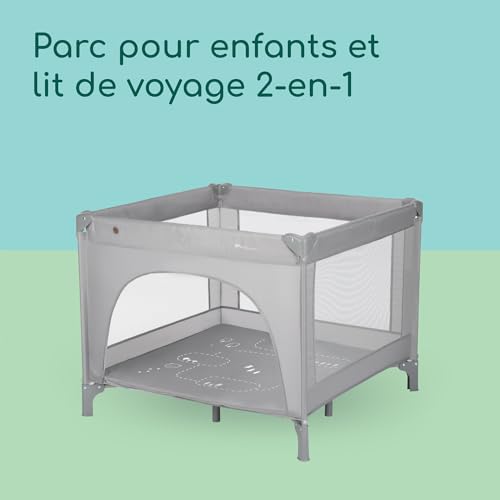 Lit parapluie Bebeconfort Adonis lit bébé 2-en-1 pliable compact gris