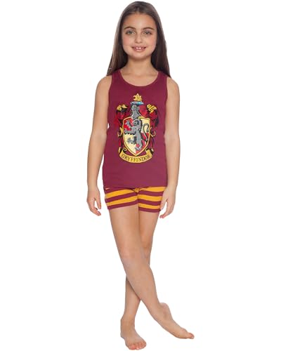 Harry Potter House Crest Cotton Tank Short Pajama 2pc Set (16, Gryffindor)2