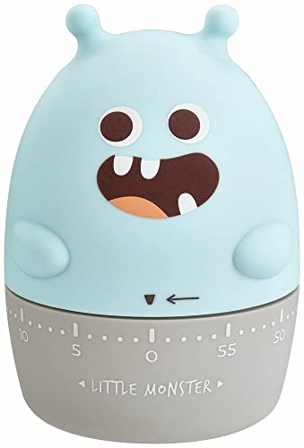 Judge Monster Kitchen Timer 60 Minute Wind Up Cooking Timer, Blue, Analogue Monster - Image 2