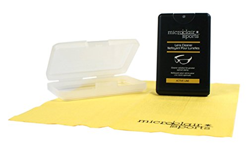Microclair Sports Active Set Lens Cleaner with Premium Microfiber Cleaning Cloth in Carry Case for All Eyeglass Lenses and Optics, 0.7 fl. oz./20ml