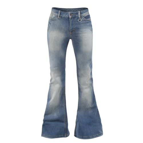 Men's Bell Bottom Jeans 60s 70s Outfits for Men,Mens Flare Jeans Bell Bottoms Pants Blue