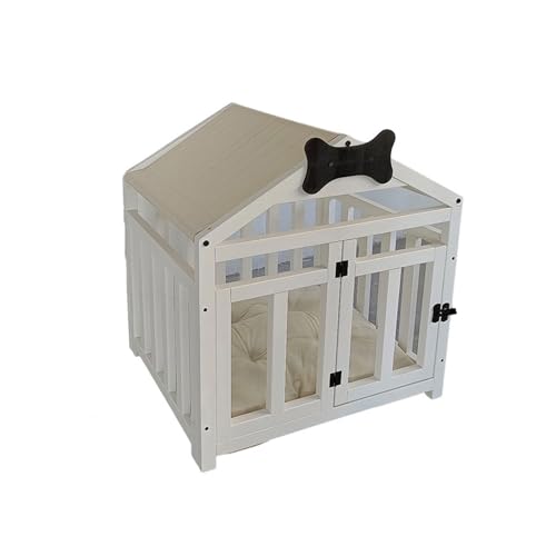 Rednut 犬ケージ ペットケージ 木製 キャットハウス 小型犬 中型犬用 ペットペン ブランケット付き 無臭 安全 耐摩耗性 耐久性 手作り ペットハウス 天然木 脱走防止 ブランケット付き 丈夫で安定感のある木製ペン おしゃれ 10kg以下の犬に適し