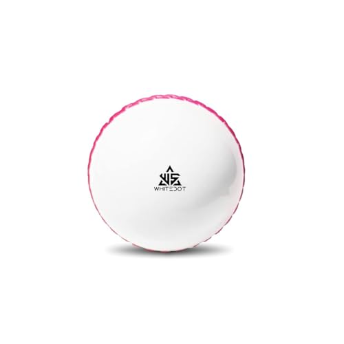 Image of Whitedot Synthetic Rubber Practice Cricket Ball /Wind Balls (90 GMS) for - Indoor & Outdoor Street & Beach Cricket (Pack of 6) (White)