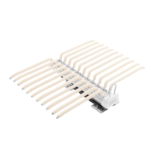Estante para pantalones, doble fila, extensible, organizador para pantalones, vaqueros, faldas, bufandas, corbatas, 22 barras, soporta 15 kg