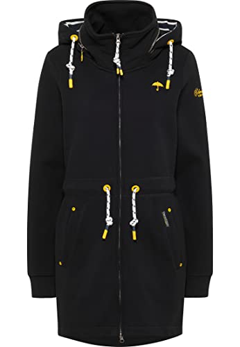 Schmuddelwedda Damen Lange Sweatjacke yasanna 34613751, Schwarz, XL