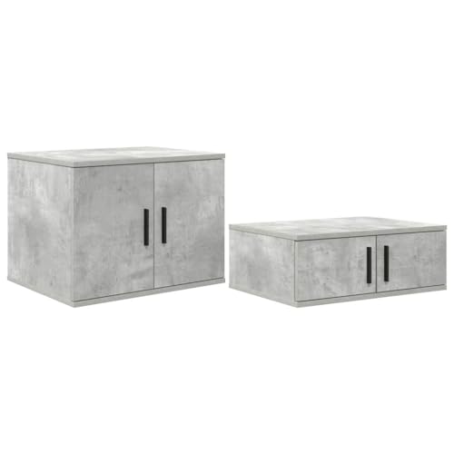 Table d'appoint moderne gris béton design épuré salon et chambre