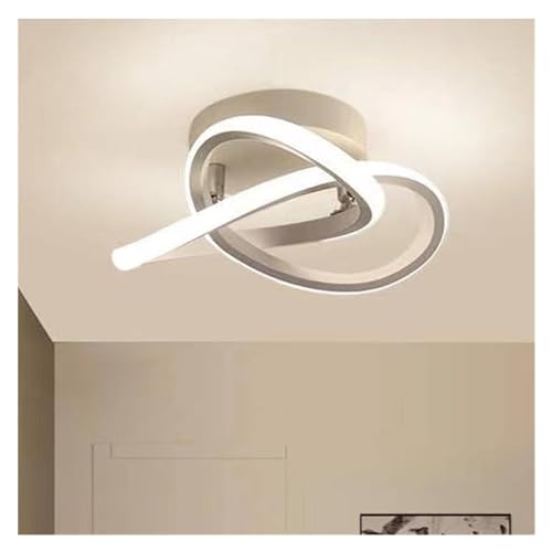 Plafonnier moderne blanc éclairage décoratif entrée et couloir 24W