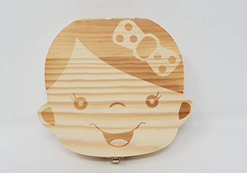 LGVSHOPPING Box Scrigno in Legno Porta Dentini da