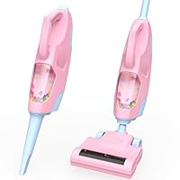 Toy Choi’s Staubsauger Spielzeug Set – Elektrischer Kinder Staubsauger Mit Flacher Düse, Sound und Ball-Plopp-Action – Vacuum Reinigungsset für Kinder, Jungen und Mädchen ab 3-6 Jahren (Rosa)
