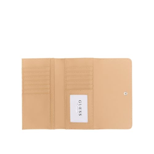 Image of Guess Blue Embossed Bowie Slim Tri-Fold Wallet