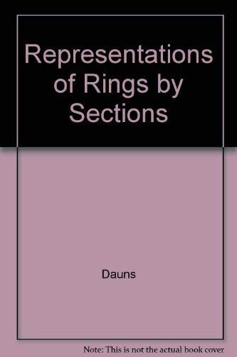 Buy Representations of Rings by Sections โ BookShops.in