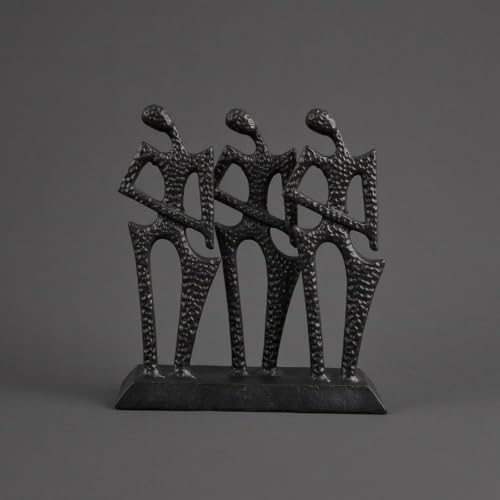 Sculpture abstraite dorée en métal martelé pour une déco chic - 5