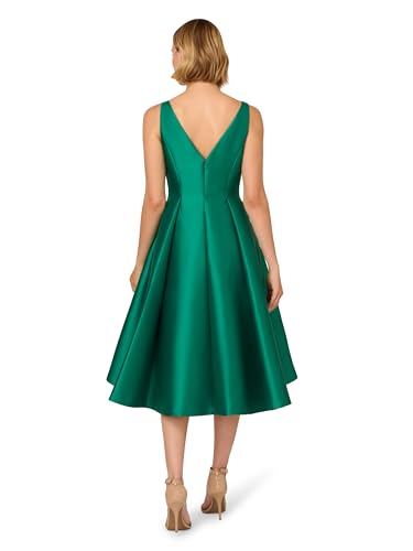 Image of Adrianna Papell Women's Sleeveless Tea Length Dress Vivid Emerald 14