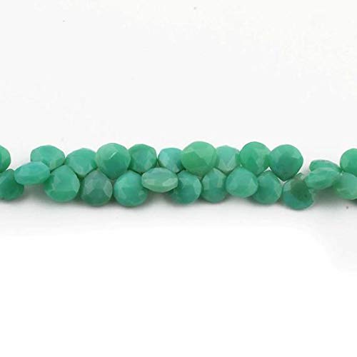 Chrysoprase facettée en cœur 10-13mm pour création joaillerie haut de gamme