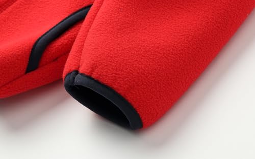 Image of LittleSpring Boys Girls Polar Fleece Jackets Fur Lined Zip Up Warm Winter Coat