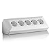 Enchufe de esquina Schuko, USB para cocina, oficina, taller, regleta para cocina de encimera, enchufe de montaje o enchufe de base, sin cable, plástico, color blanco