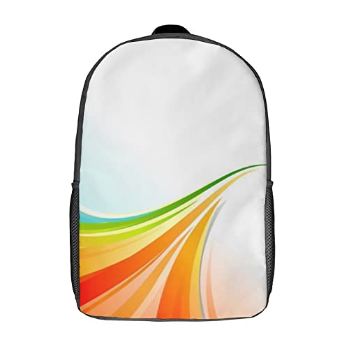 Mochila escolar de 17 pulgadas con diseño artístico impreso en 3D para estudiantes