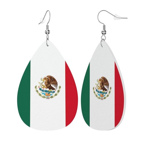 Country Flag Teardrop Earrings For Women Lightweight Leather Dangle Earrings Patriotic Jewelry Gifts2