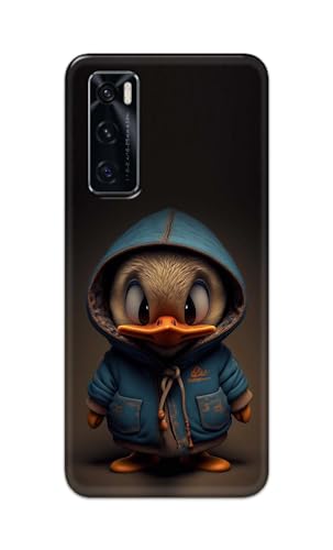 Image of PRINTFIDAA Printed Hard Back Cover Case for Vivo V20 SE Back Cover (Animated Duck) -112