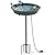 Yiabivo Heated Bird Bath for Outdoors,75W Bird Bath Water Heater Bird Bath Deicer,Heated Bird Baths Thermostat Control Weather Resistance Available with Stable Metal Pole for All Seasons-Green