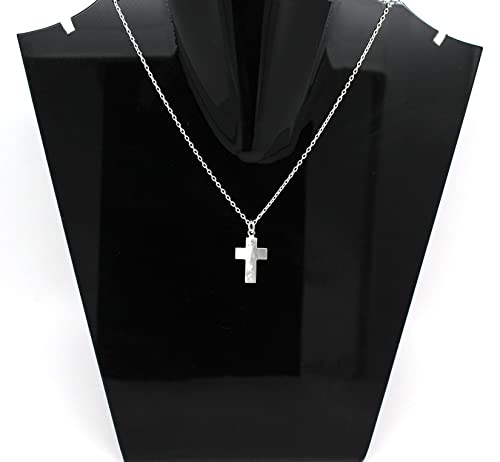 Natural Mother Of Pearl Cross Pendant Necklace, Handmade Jewelry, 925 Sterling Silver 16 + 2 Inch Adjustable Chain (Mother Of Pearl)3