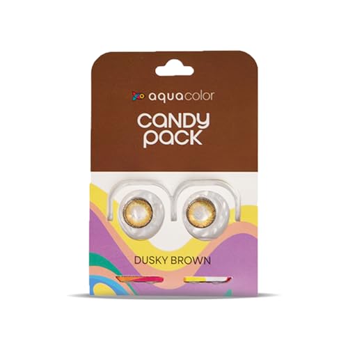Image of Aquacolor Dusky Brown Daily Disposable Candy Pack - 2 Lens Pack, Power(-3.5)
