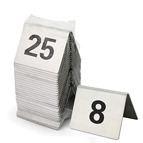 Números de Mesa de Acero Inoxidable para Terrazas de Bares y Cafeterías