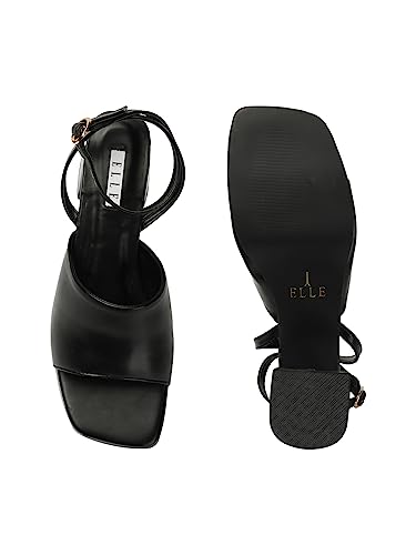Image of ELLE Women's Block Heels Sandal with Ankle Strap