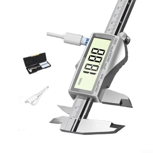 Calibrador digital de acero inoxidable con carga tipo C de 150mm 3