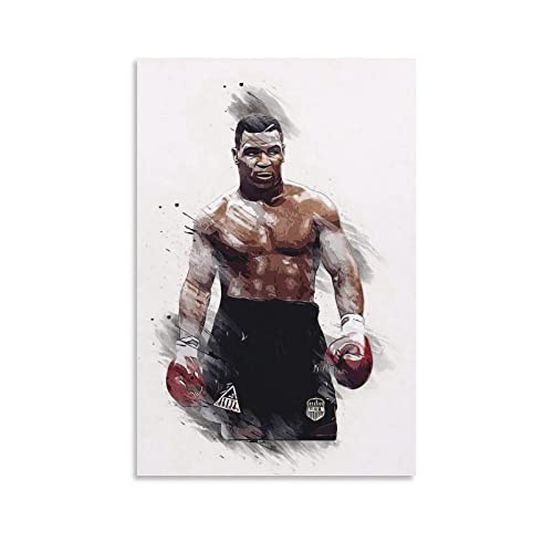 Mike Tyson Poster Tableau Toile Art Mural Déco Chambre 50x70cm