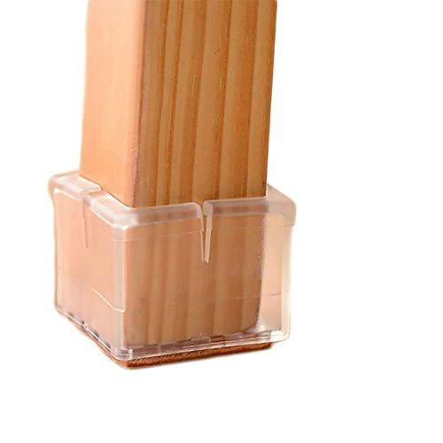 Non-slip furniture cushion 2 PCS Square Chair Leg Caps PVC Feet Protector Pads Furniture Table Covers, Size:42-48mm tlf