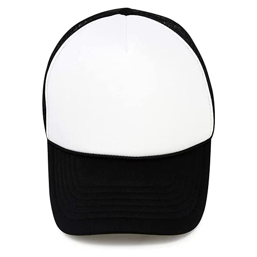 Image of MR.R Sublimation Blanks Polyester Mesh Cap Mesh Hat Two Tone Trucker Summer Mesh Cap with Adjustable Snapback,2pcs per Pack