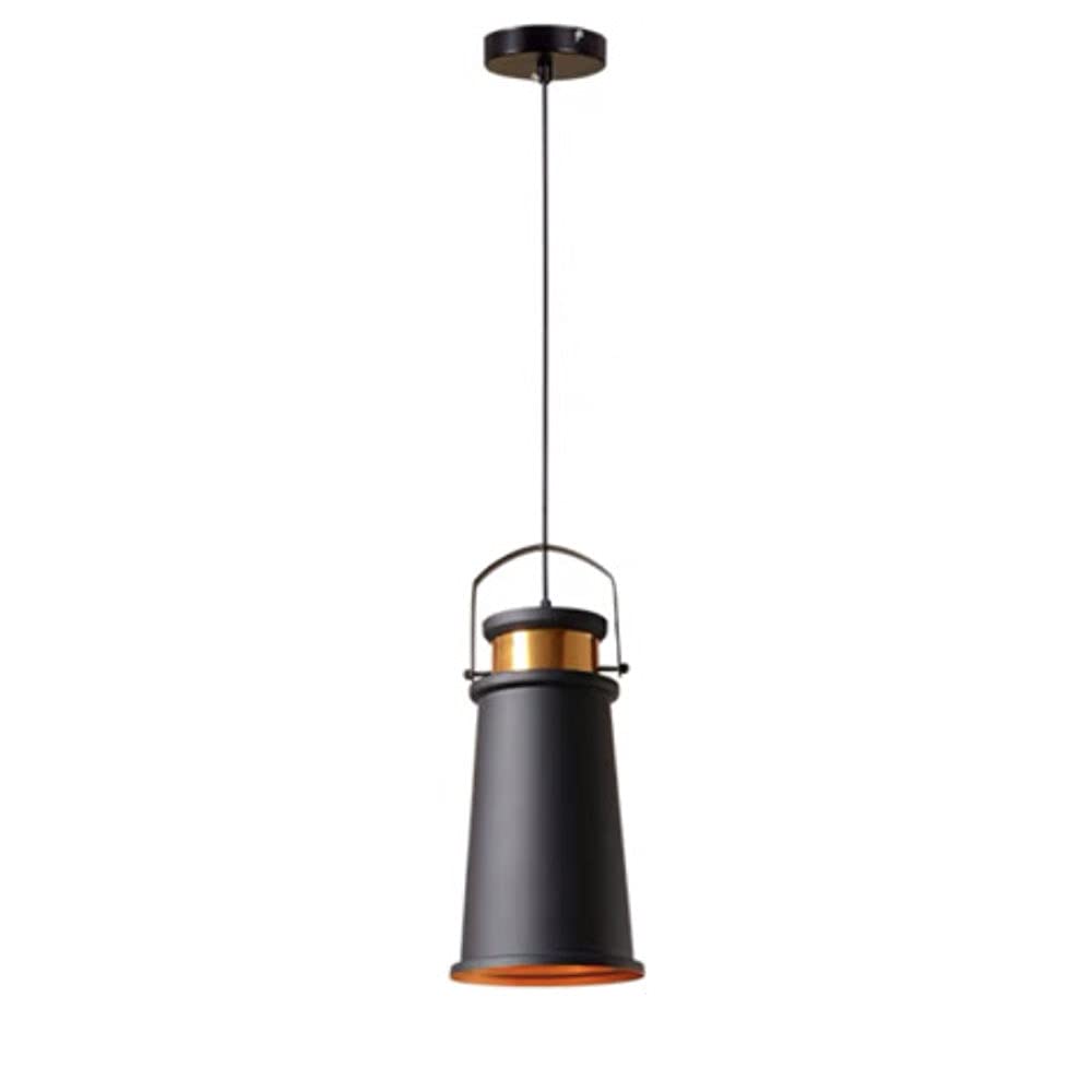 Luz de suspensión de metal con personalidad creativa, lámpara colgante de estilo industrial nórdico, lámpara de araña de una sola cabeza con tornillo E27, restaurante, bar, accesorio de ilumi