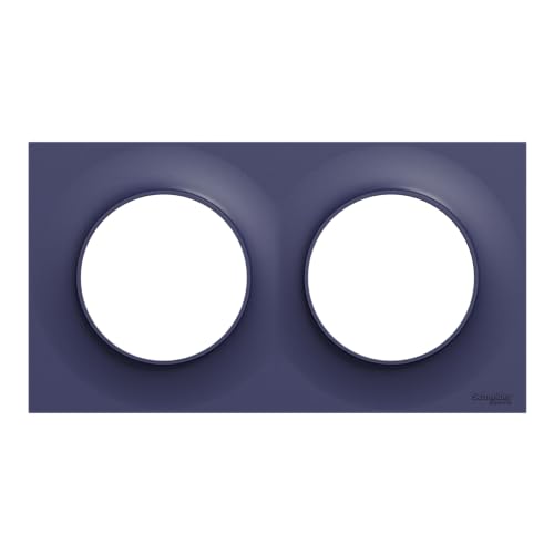 Schneider Electric S550704 Odace Styl, Cobalt 2-fach Horizontal/Grün, Abstand 71 mm