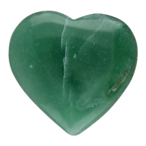 ROCKING GIFTS Corazón de Cuarzo Verde Natural, Piedra curativa, Cristal de energía, Regalo para el día de San Valentín, Reiki, Yoga