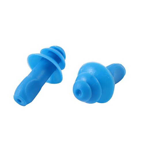 uxcell 2 Pcs Blue Silicone Swimming Swim Noise Reducing Ear Plugs Guard Tool