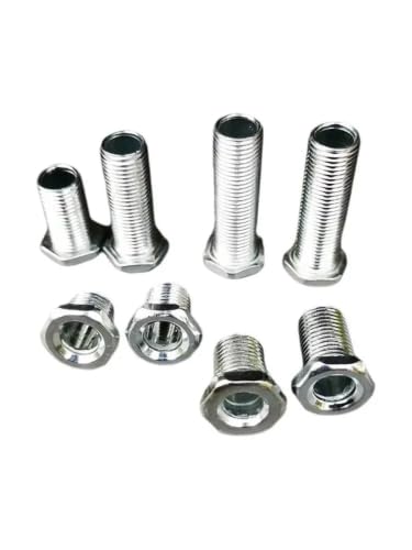 Tornillo de tubo roscado hueco M10 con brida de zinc pasante en lote de 100 piezas