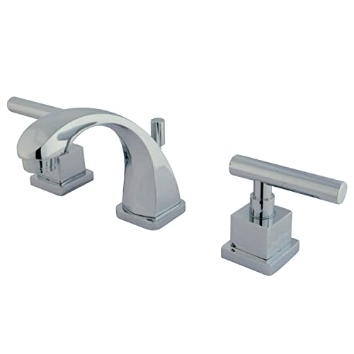 Robinet de toilettes en laiton moderne double commande aux finitions géométriques - 2