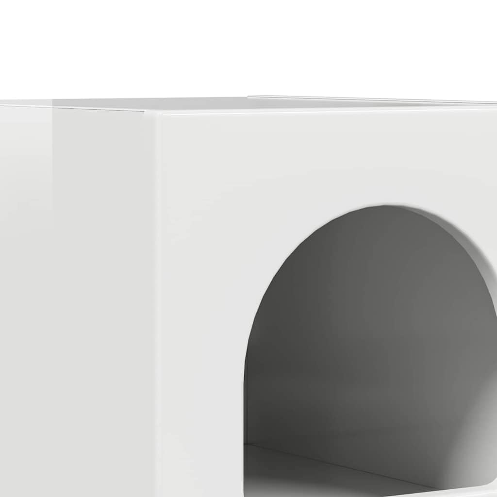 Mesita de noche blanca Juego de 2 piezas de madera con dimensiones 29,5 x 35 x 50 cm, mesita de noche moderna blanca para el dormitorio