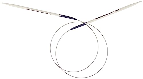 PRYM Rundstricknadel, ergonomisches Design, Kunststoff, mehrfarbig, 4,5 mm, Länge 80 cm, Alabasterweiß