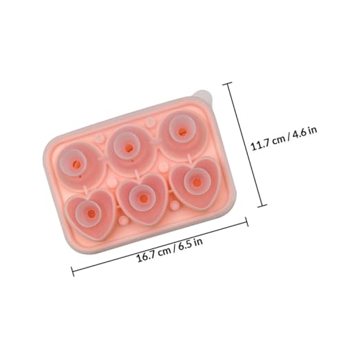 Moldes de Hielo Silicona Rosa y Corazón con Tapa miniatura 2